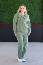 Load image into Gallery viewer, Wide Leg Vintage Wash Bottoms - Olive