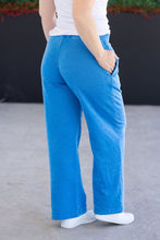 Load image into Gallery viewer, Wide Leg Vintage Wash Bottoms - Winter Blue