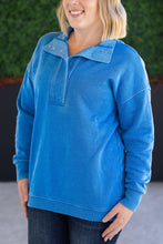 Load image into Gallery viewer, Jesse Vintage Wash Snap Pullover - Winter Blue