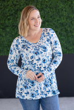 Load image into Gallery viewer, Long Sleeve Sarah Ruffle Top - Sapphire Floral