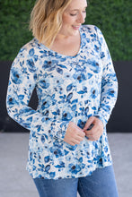 Load image into Gallery viewer, Long Sleeve Sarah Ruffle Top - Sapphire Floral