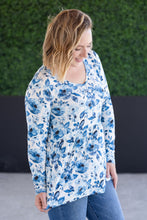 Load image into Gallery viewer, Long Sleeve Sarah Ruffle Top - Sapphire Floral