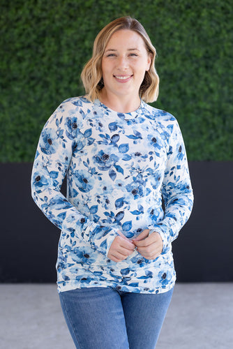 Blair Long Sleeve Top - Sapphire Floral
