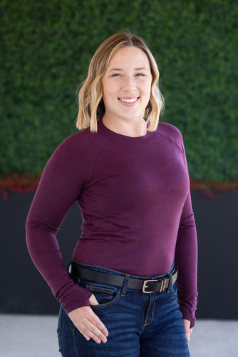 Blair Long Sleeve Top - Plum