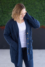 Load image into Gallery viewer, Brooks Button Sweater Cardigan - Navy