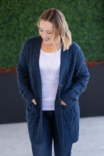 Load image into Gallery viewer, Brooks Button Sweater Cardigan - Navy