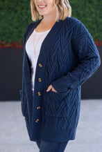 Load image into Gallery viewer, Brooks Button Sweater Cardigan - Navy