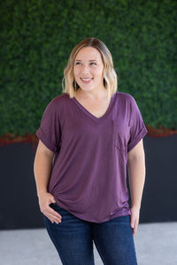 Sierra Pocket Top - Plum
