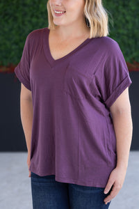 Sierra Pocket Top - Plum