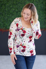 Load image into Gallery viewer, Alyssa Long Sleeve Top - Burgundy Bloom