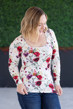 Load image into Gallery viewer, Alyssa Long Sleeve Top - Burgundy Bloom