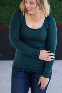Alyssa Long Sleeve Top - Hunter Green