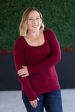 Load image into Gallery viewer, Alyssa Long Sleeve Top - Burgundy
