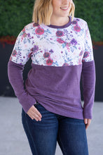 Load image into Gallery viewer, Natalie Pullover - Burgundy Bloom and Plum