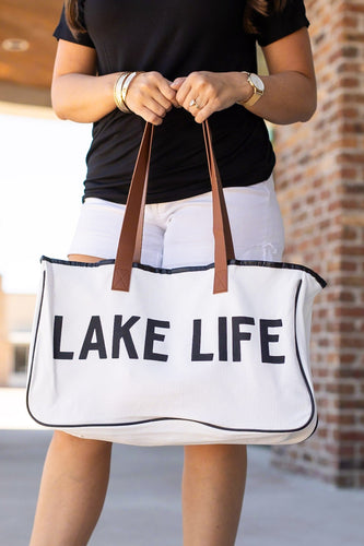 Canvas Beach Bag - Lake Life
