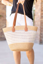 Load image into Gallery viewer, Zipper Bucket Bag - Cream and Tan