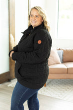 Load image into Gallery viewer, Geometric Button Snap Pullover - Black