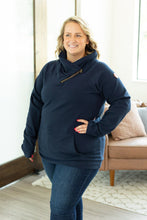Load image into Gallery viewer, Classic ZipCowl Sweatshirt - Navy
