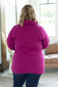 Classic ZipCowl Sweatshirt - Magenta