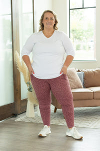 Athleisure Leggings - Berry Leopard