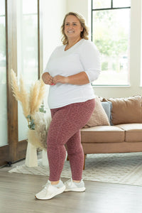Athleisure Leggings - Berry Leopard