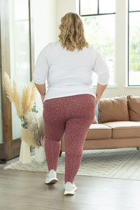 Athleisure Leggings - Berry Leopard