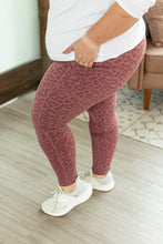 Load image into Gallery viewer, Athleisure Leggings - Berry Leopard