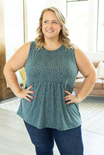 Load image into Gallery viewer, Ruffle Tank - Dusty Teal Dash