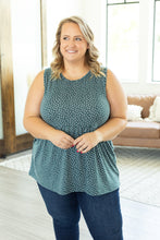 Load image into Gallery viewer, Ruffle Tank - Dusty Teal Dash