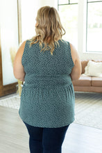 Load image into Gallery viewer, Ruffle Tank - Dusty Teal Dash