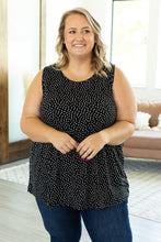 Load image into Gallery viewer, Ruffle Tank - Black Dash