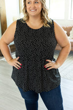 Load image into Gallery viewer, Ruffle Tank - Black Dash