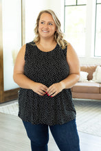 Load image into Gallery viewer, Ruffle Tank - Black Dash
