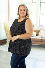 Load image into Gallery viewer, Ruffle Tank - Black Dash