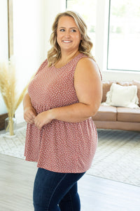 Ruffle Tank - Rose Dash