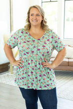 Load image into Gallery viewer, Sarah Ruffle Top - Mint Floral