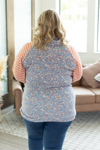 Classic Zoey ZipCowl Sweatshirt - Periwinkle Pattern Mix