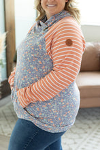 Load image into Gallery viewer, Classic Zoey ZipCowl Sweatshirt - Periwinkle Pattern Mix