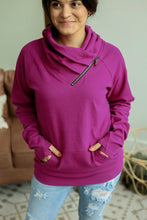 Load image into Gallery viewer, Classic ZipCowl Sweatshirt - Magenta