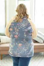 Load image into Gallery viewer, Classic Zoey ZipCowl Sweatshirt - Navy and Mustard Mix