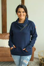Load image into Gallery viewer, Classic ZipCowl Sweatshirt - Navy