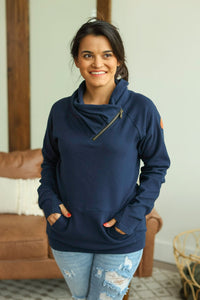 Classic ZipCowl Sweatshirt - Navy