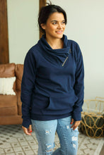Load image into Gallery viewer, Classic ZipCowl Sweatshirt - Navy