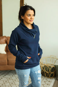 Classic ZipCowl Sweatshirt - Navy