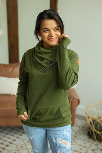 Classic ZipCowl Sweatshirt - Olive