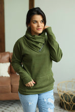 Load image into Gallery viewer, Classic ZipCowl Sweatshirt - Olive