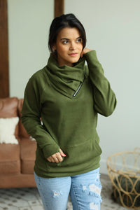 Classic ZipCowl Sweatshirt - Olive