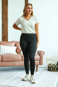 Athleisure Leggings - Black Leopard