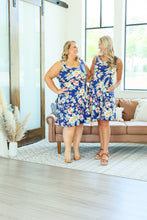 Load image into Gallery viewer, Kelsey Tank Dress - Navy Tropical