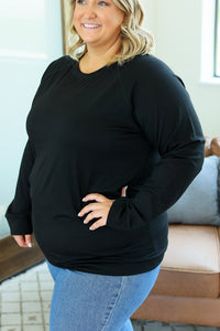 Kayla Lightweight Pullover - Black